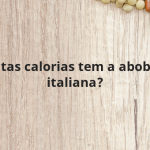 Quantas calorias tem a abobrinha italiana?