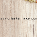 Quantas calorias tem a cenoura crua?
