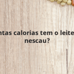 Quantas calorias tem o leite com nescau?