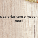 Quantas calorias tem o mcdonalds big mac?